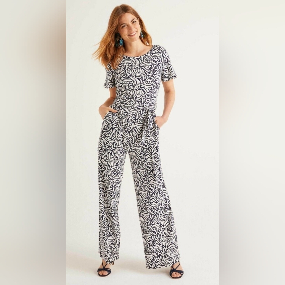Boden Camille Ponte jumpsuit, summer girl. Size 14T